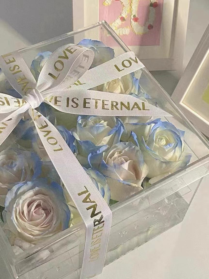 Crystal Cube Rose Gift