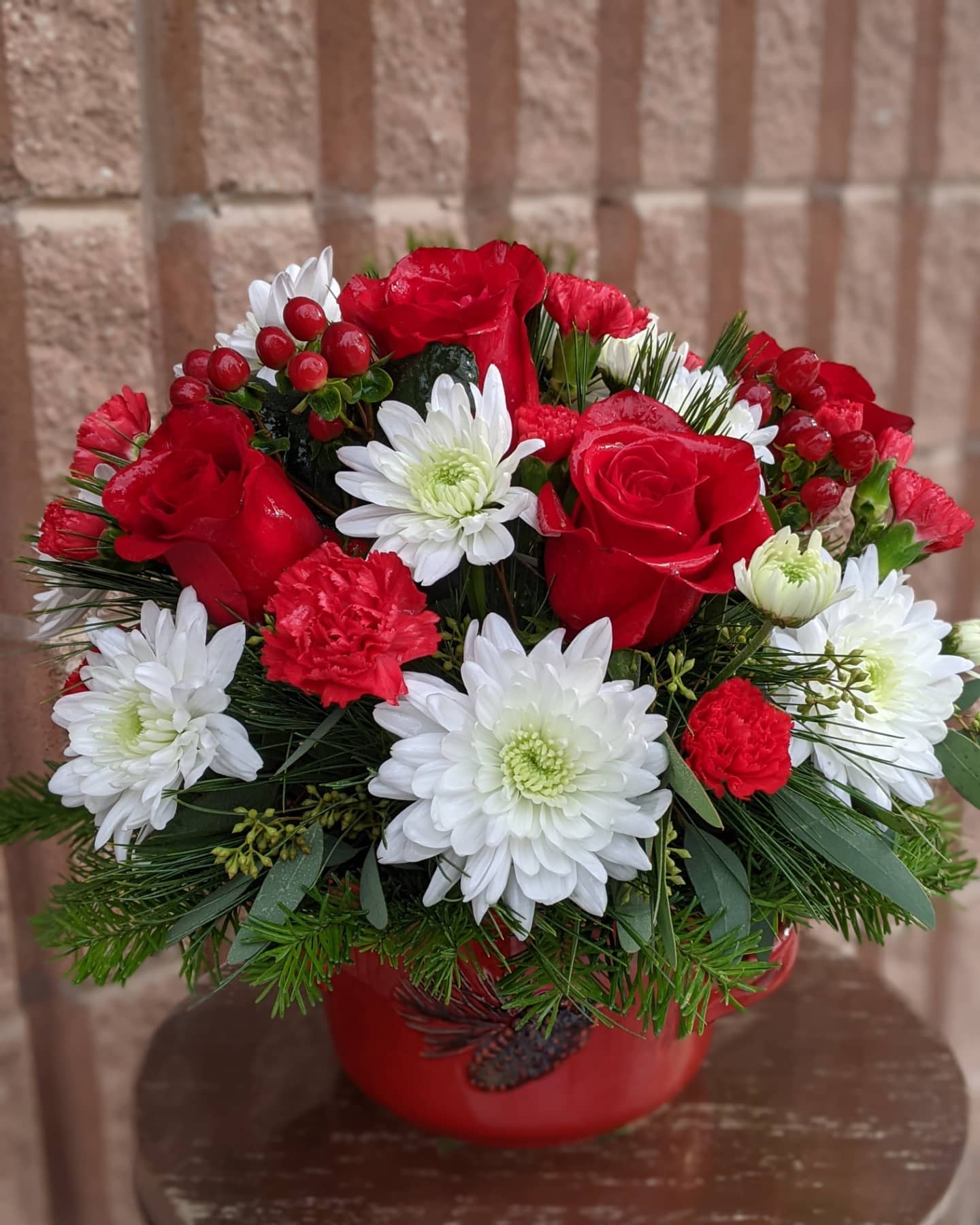 Holiday Cheer Red & White Mug – Beaver Creek Florist, Markham ON