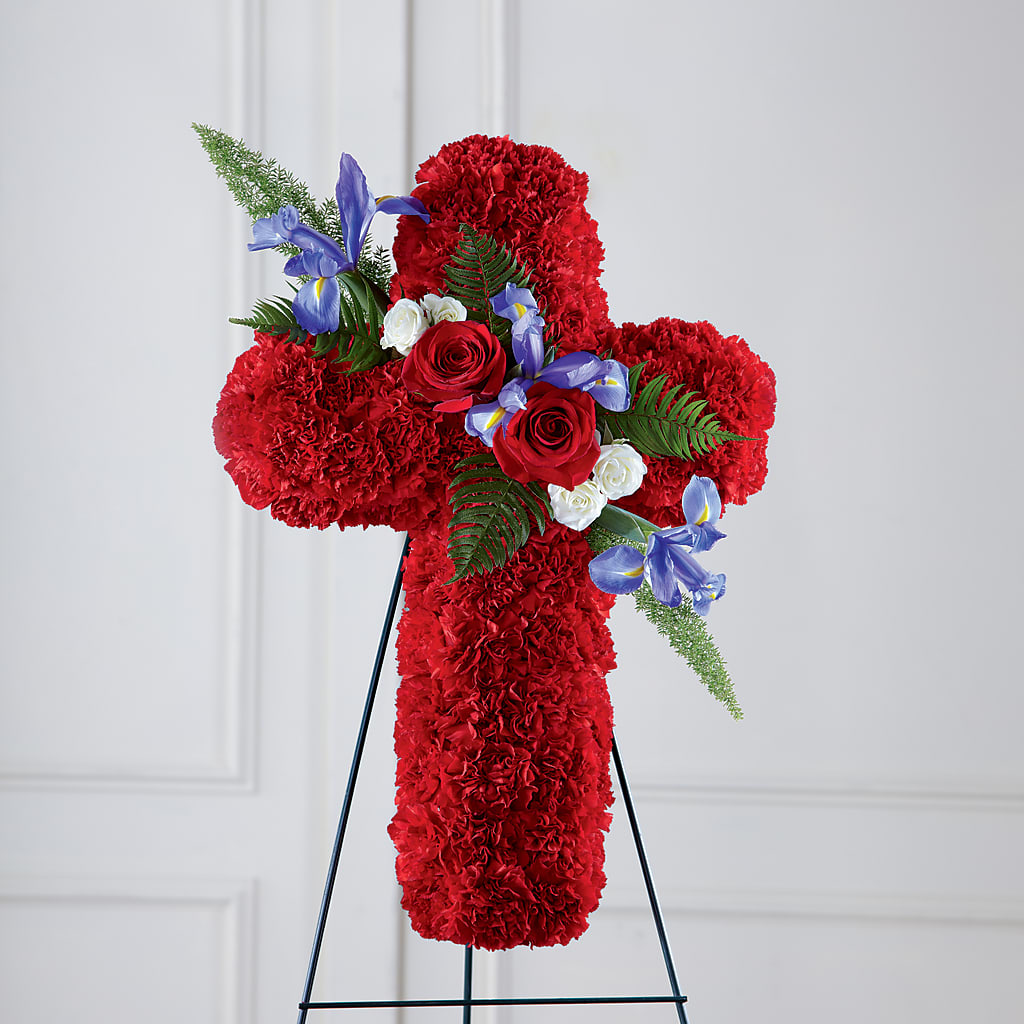 Faithful Hero Floral Cross – Beaver Creek Florist, Markham ON