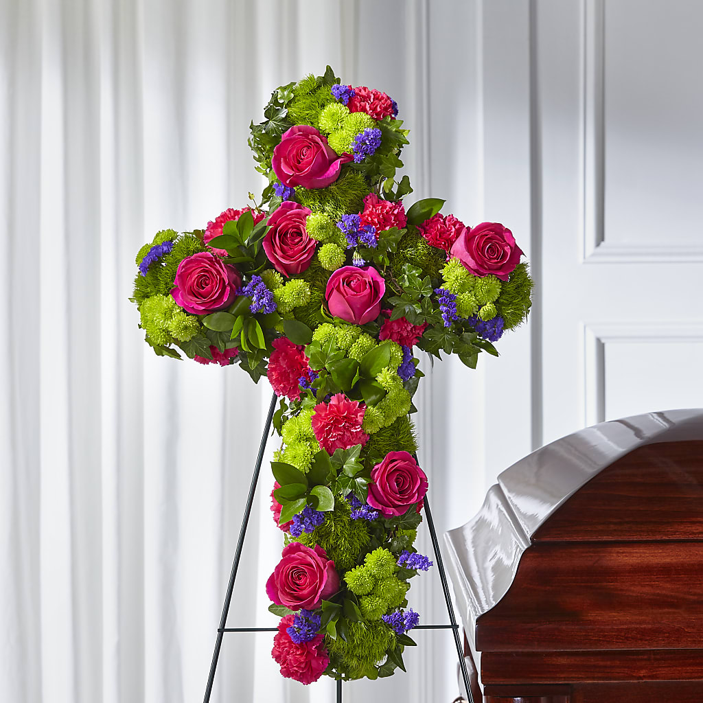 Tribute Rose Floral Cross – Beaver Creek Florist, Markham ON