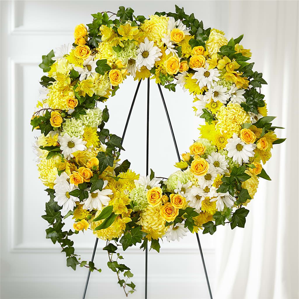 Golden Remembrance Wreath – Beaver Creek Florist, Markham ON