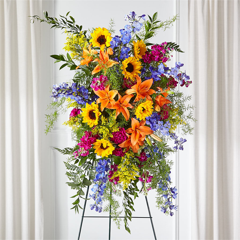 Sunlit Memories Standing Spray (Standard) – Beaver Creek Florist, Markham ON