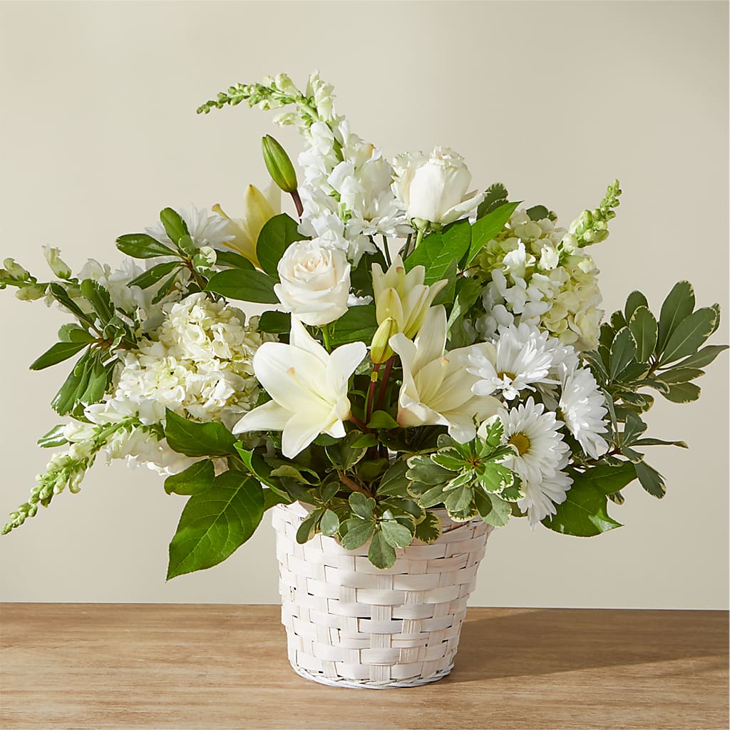 Ivory Elegance Floral Basket – Beaver Creek Florist, Markham ON