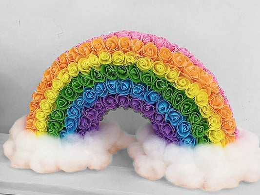 Artificial Rose Rainbow