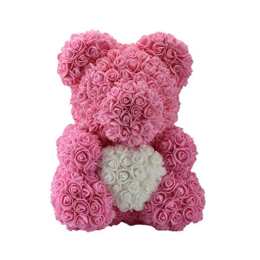 Artificial Rose Bear with Heart (40cm)
