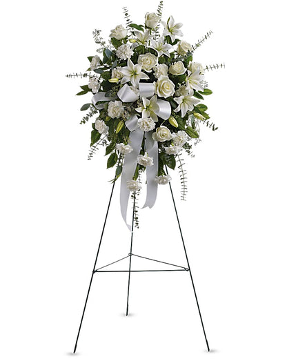 Peaceful White Remembrance Spray –  Beaver Creek Florist, Markham ON