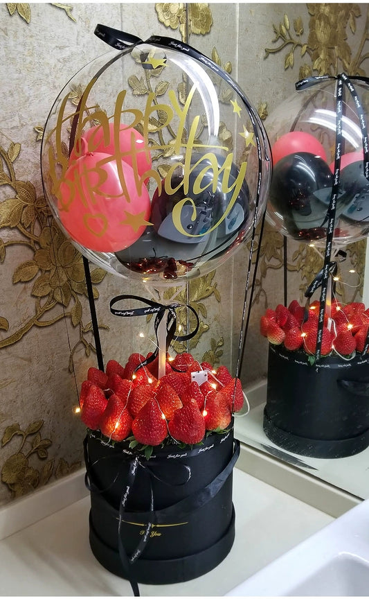 Strawberry Balloon Hug Bucket