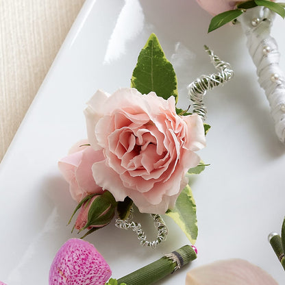 Pink Spray Rose Boutonniere –  Beaver Creek Florist, Markham ON
