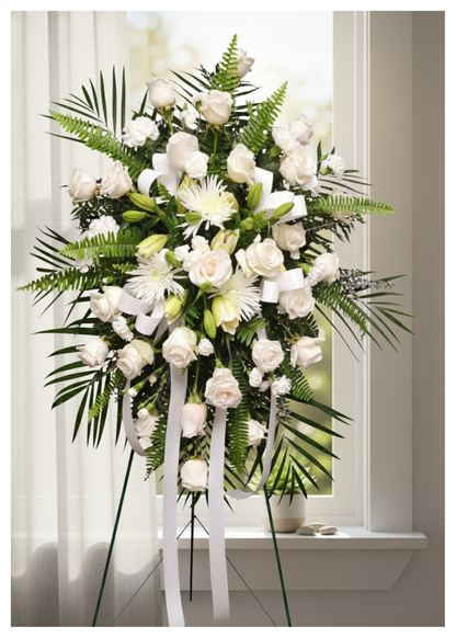 White Peace Standing Spray –  Beaver Creek Florist, Markham ON