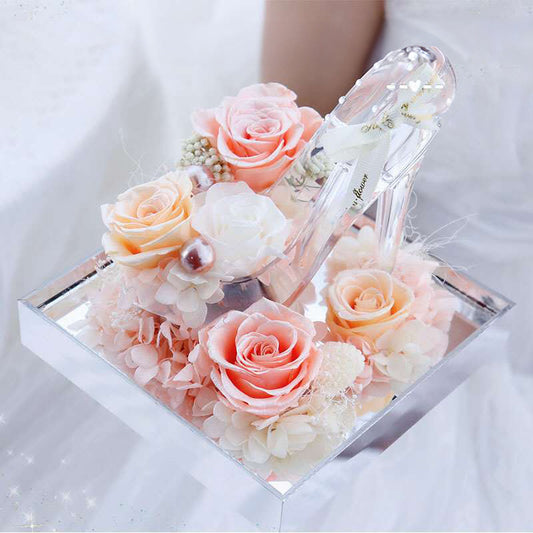 Eternal Flowers shoes with Acrylic Box
